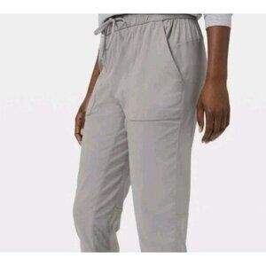Lululemon Beyond The Studio Pant Slim Swift Light Grey Womens 8 Ribbed High Rise